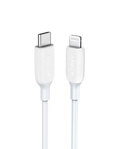 Anker USB C to Lightning Cable (6 ft), Powerline III MFi Certified Fast Charging Lightning Cable for iPhone 11 Pro 11 Pro Max X XS XR Max 8 Airpods Pro, Supports Power Delivery (White)