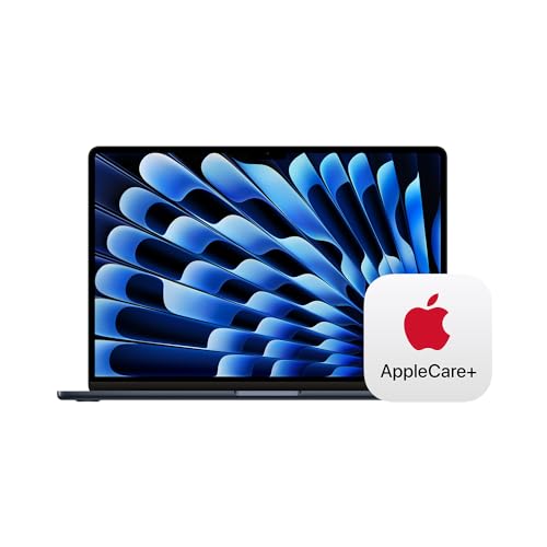 Apple 2023 MacBook Air Laptop with M2 chip: 15.3-inch Liquid Retina Display, 8GB Unified Memory, 256GB SSD Storage; Midnight with AppleCare+ (3 Years)