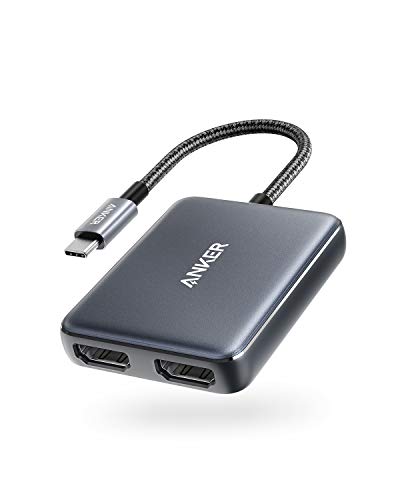 Anker USB C to Dual HDMI Adapter, Compact and Portable USB C Adapter, Supports 4K@60Hz and Dual 4K@30Hz, for MacBook Pro, MacBook Air, iPad Pro, XPS, and More [Compatible with Thunderbolt 3 Ports]