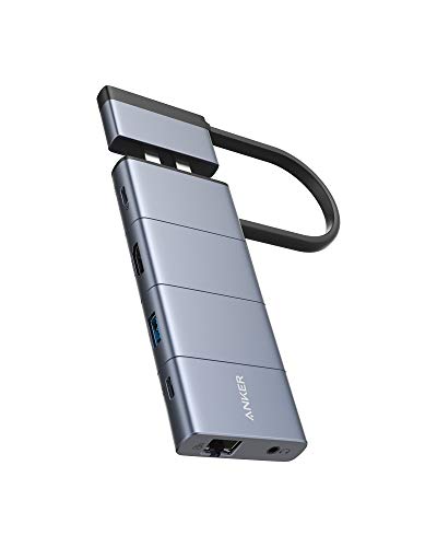 Anker USB C Hub for MacBook, PowerExpand 9-in-2 USB C Hub with 85W Power Delivery, 4K@30Hz HDMI, USB C Multi-Function Port, 2 USB-A 3.0 Ports, 1 Gbps Ethernet, 3.5 mm Audio, SD and microSD Card Reader