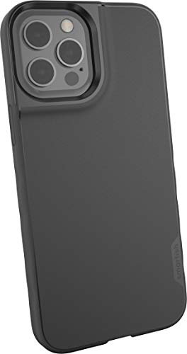 Smartish iPhone 12 Pro Max Slim Case - Kung Fu Grip [Lightweight + Protective] Thin Cover (Silk) - [Updated Version] - Black Tie Affair