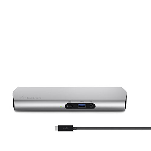 Belkin USB-C 3.1 Express Dock HD with 1-Meter/3.3 Foot USB-C Cable: Compatible with MacBook (Early 2015 or later,) MacBook Pro 13" (2016 or later,) MacBook Pro 13" & 15" w/Touch Bar (2016 or later)