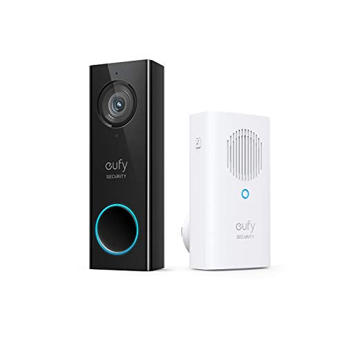 eufy Security, Wi-Fi Video Doorbell, 2K Resolution Video doorbell Camera, No Monthly Fees, Secure Local Storage, Human Detection, 2-Way Audio, Free Wireless Chime-Requires Existing Doorbell Wires