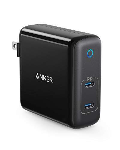 Anker 60W 2-Port USB C Charger, PowerPort Atom PD 2 [GAN Tech] Compact Foldable Wall Charger, Power Delivery for MacBook Pro/Air, iPad Pro, iPhone 11 / Pro/Max/XR/XS/X, Pixel, Galaxy, and More