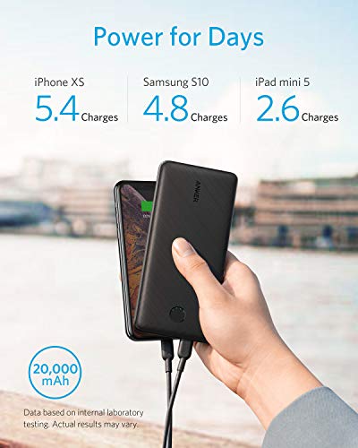 Anker Portable Charger, PowerCore Essential 20000 PD (18W) Power Bank with 18W USB C Charger, High-Capacity 20,000mAh Power Delivery Battery Pack for iPhone 11/11 Pro/11 Pro Max/X/8, Samsung