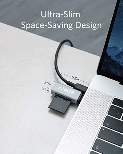Anker SD Card Reader, 2-in-1 USB C Memory Card Reader for SDXC, SDHC, SD, MMC, RS-MMC, Micro SDXC, Micro SD, Micro SDHC Card, and UHS-I Cards