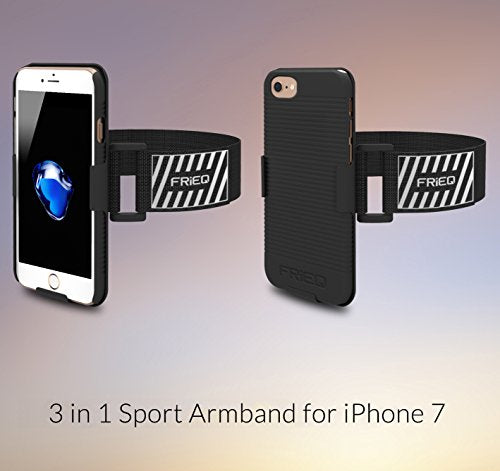 iPhone 7 Armband, FRiEQ Armband for Apple iPhone 7 - Lightweight & Fully Adjustable - Ideal for Workout, Hiking, Jogging, Gym, Running or Other Sports