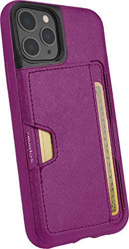 Smartish iPhone 11 Pro Wallet Case - Wallet Slayer Vol. 2 [Slim Protective Kickstand] Credit Card Holder (Silk) - Purple Reign