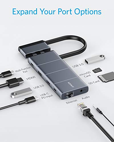 Anker USB C Hub, 5-in-1 USB C Adapter, with 4K USB C to HDMI, SD and  microSD Card Reader, 2 USB 3.0 Ports, for MacBook Pro 2019/2018/2017, iPad  Pro