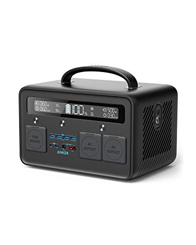 Anker Portable Power Station, Powerhouse II 800, 500W/777Wh Solar Generator with 110V/500W 2-AC Outlets, 2X 60W Power Delivery Outputs & LED Flashlight, for Outdoor RV/Van Camping, Home Emergencies