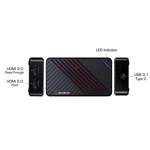 AVerMedia Live Gamer ULTRA – 4Kp60 HDR Pass-Through, 4Kp30 Capture Card, Ultra-Low Latency for Broadcasting and Recording PS4 Pro and Xbox One X, USB 3.1 (GC553)