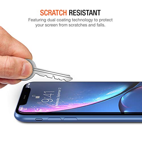 Trianium (3 Packs) Screen Protector Designed Apple iPhone XR (6.1" 2018) Premium HD Clarity 0.25mm Tempered Glass Screen Protector Easy Installation Alignment Case Frame [3D Touch] (3-Pack)
