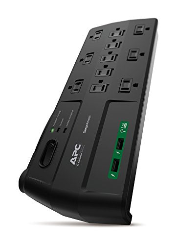 APC 11-Outlet Surge Protector Power Strip with USB Charging Ports, 2880 Joules, SurgeArrest Home/Office (P11U2)
