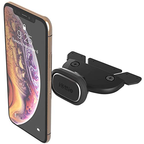 iOttie iTap 2 Magnetic CD Slot Car Mount Holder, Cradle for IPhone Xs Max R 8 Plus 7 Samsung Galaxy S10 E S9 S8 Plus Edge Note 9 & Other Smartphones , Black