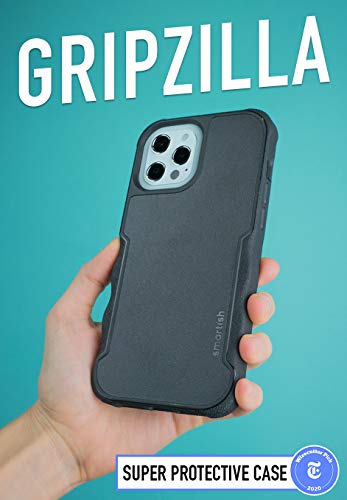 Smartish iPhone 12 Pro Max Armor Case - Gripzilla [Rugged + Protective] Slim Tough Grip Cover - Black Tie Affair