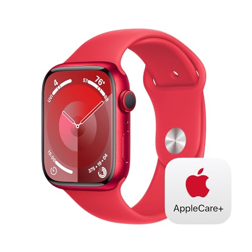 Apple Watch Series 9 GPS 45mm (Product) RED Aluminum Case with (Product) RED Sport Band - S/M with AppleCare+ (2 Years)