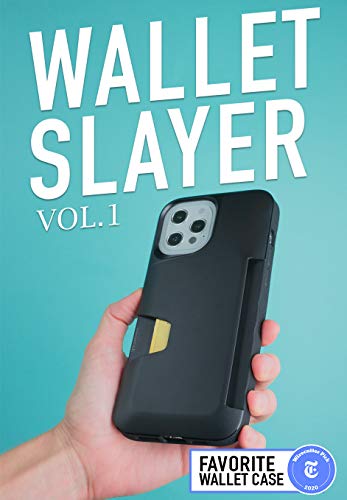 Smartish iPhone 12 Pro Max Wallet Case - Wallet Slayer Vol. 1 [Slim + Protective] Credit Card Holder (Silk) - Black Tie Affair
