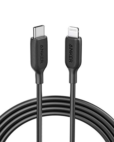 Anker USB C to Lightning Cable (6 ft), Powerline III MFi Certified Fast Charging Lightning Cable for iPhone 11 Pro 11 Pro Max X XS XR Max 8 Airpods Pro, Supports Power Delivery (Black)