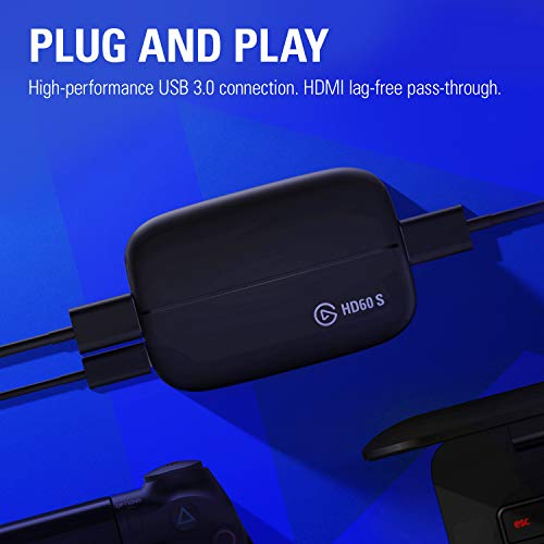 Elgato HD60 S, usb3.0 External Capture Card, Stream and Record in 1080p60  with ultra-low latency on PS5, PS4/Pro, Xbox Series X/S, Xbox One X/S, in
