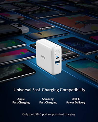 Anker PowerCore Fusion III PIQ 3.0, 18W USB-C Portable Charger 2-in-1 with Power Delivery Wall Charger for iPhone12，12Mini, 11, iPad, Samsung, Pixel and More