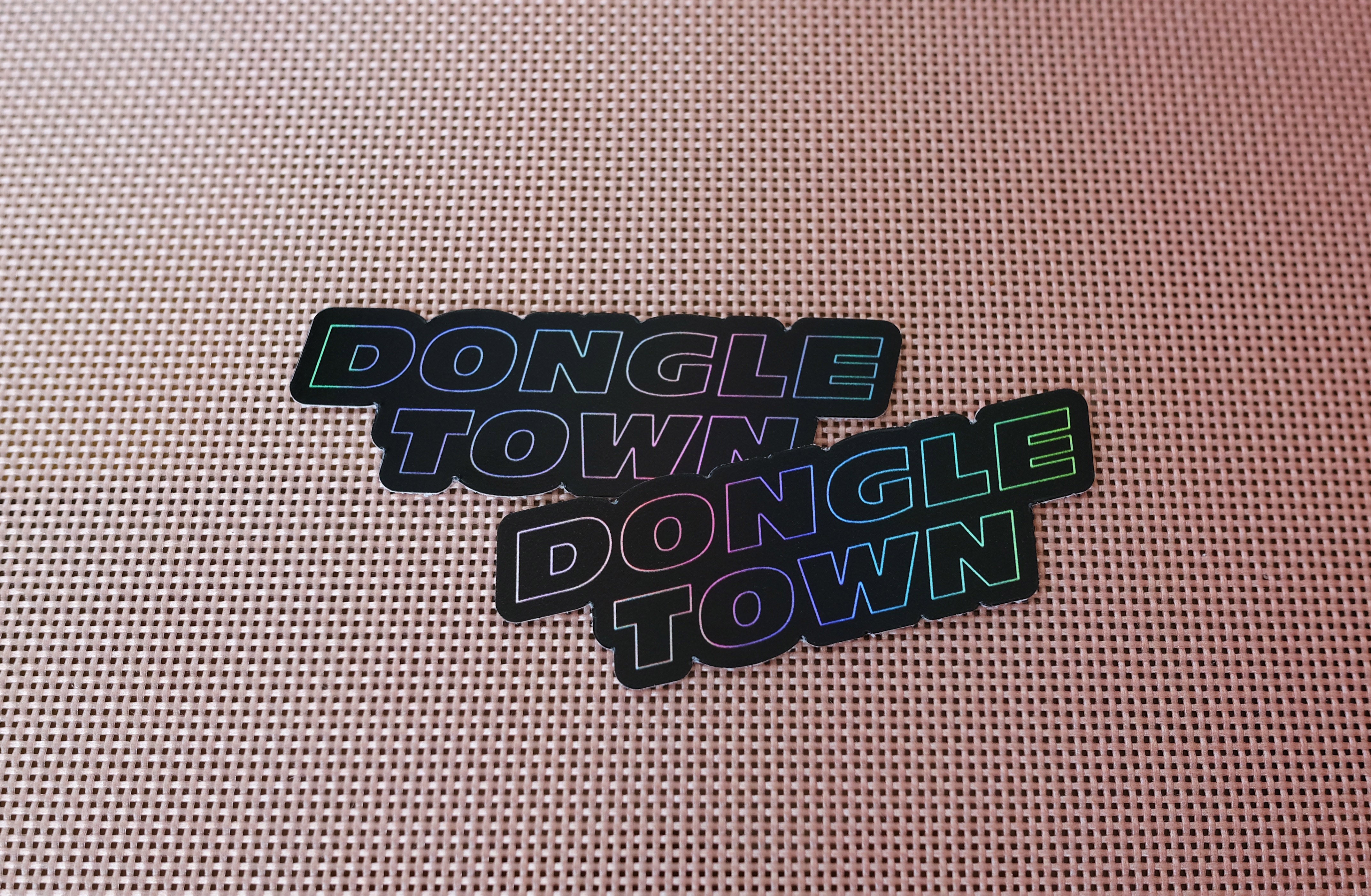 Holographic Dongletown Stickers